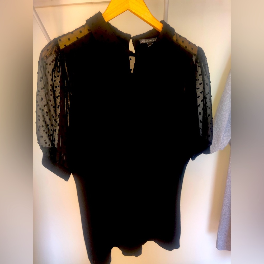Adrianna Papell Black Blouse